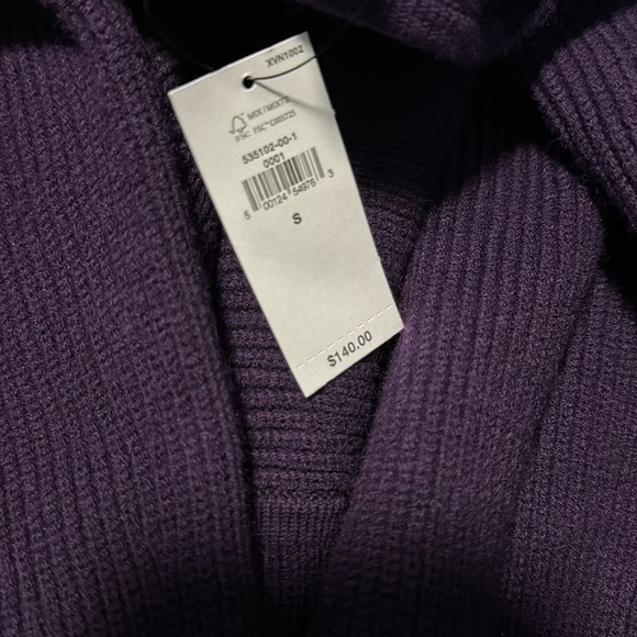 NWT! Banana Republic Purple Overlap-Neck Midi Sweater Dress - Multiple🧤 - Picture 5 of 6
